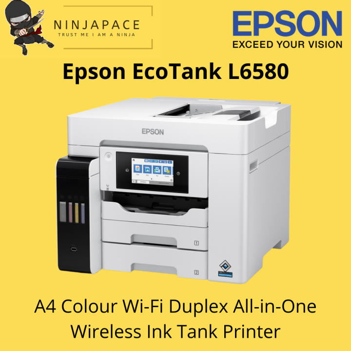 Epson Ecotank L6580 A4 Colour Wi Fi Duplex All In One Wireless Ink Tank