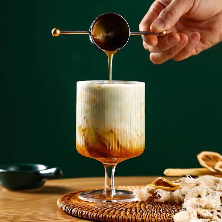 KEMORELA Restaurant Ripple tail Wine Glass Cup Goblet Ice Cream Yogurt