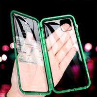 Magnetic Adsorption Metal Phone Case Tempered Glass Magnet Back Cover For iPhone 11 Pro Max Full Coverage Cover For iPhone 11