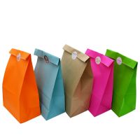 【DT】 hot  5pcs/lot mini Kraft Paper Bags Stand Up Dot bags Child Party Birthday Food Paper Kraft Seal Gift Packing Treat Bag Supplies