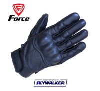 ถุงมือ FORCE รุ่น CAFE (Gloves) ถุงมือขับขี่รถจักรยานต์ แบรนด์แท้ หนังแท้ 100% สีดำ