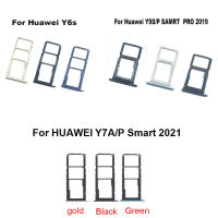 ใหม่สำหรับ Huawei P Smart 2021 Y7A Y9S Y6S ถาดใส่ซิมการ์ดผู้ถือซ็อกเก็ตอะแดปเตอร์ Connector อะไหล่ซ่อมเปลี่ยน-SOPO STORE