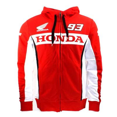 U nisex ฮอนด้า 93 แข่งเสื้อกันหนาวหมวก MOTO GP เสื้อสวมหัวซิปเต็มรถจักรยานยนต์เสื้อแจ็คเก็ตขี่มอเตอร์ไซด์เสื้อผ้า