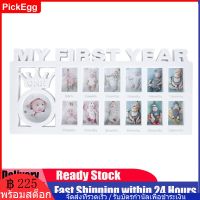 PickEgg กรอบรูปปีแรกของฉัน: 12เดือน Milestone Collage กรอบรูป Babys First Year Keepsake Shower Gifts ( )