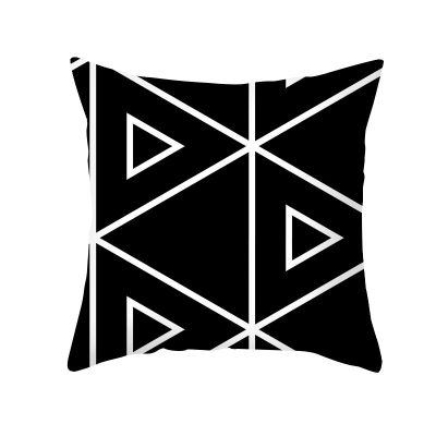 Black and White Geometric Decorative Pillowcases Polyester Throw Pillow Case Striped Geometric Pillowcase kussensloop