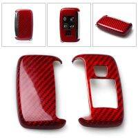 Red Carbon Fiber Car Key Fob Case Shell Cover Replacement Universal For Land Rover Jaguar Most Models