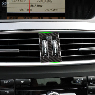อุปกรณ์เสริมในรถยนต์ ABS คาร์บอนเนื้อภายในศูนย์เครื่องปรับอากาศ A Djuster ครอบตัดสำหรับ Benz C คลาส W204 2011 - 2013