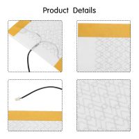 Tioodre แผ่นทำความร้อนรถคาร์บอนไฟเบอร์12V 2ชิ้น,แผ่นทำความร้อนเครื่องอุ่นที่นั่งส่วนประกอบถุงมือกันหนาวปลอกหมอนเบาะนั่งรถยนต์ทำความร้อน