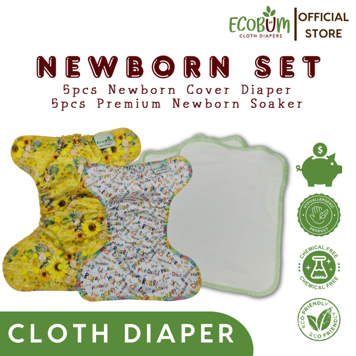 Ecobum Newborn Cloth Diaper Set of 5 Lazada PH