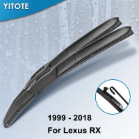 YITOTE Windscreen Hybrid Wiper Blades for Lexus RX Series RX300 RX330 RX350 RX400h RX450h Fit Hook Arms Push Button Arms