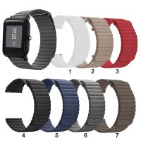 ◑✁ 20mm 22mm Leather Loop Magnetic Band Strap For Huami Amazfit Bip Lite S U for Huami GTS 2 GTR 42mm Neo Replacement band strap