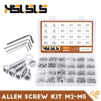 HSLSLS 880pcs Hex Hexagon Socket Screw Assortment Kit M2 M3 M4 M5 Stainless Steel Flat Round Cap Head Bolt and Nut Set