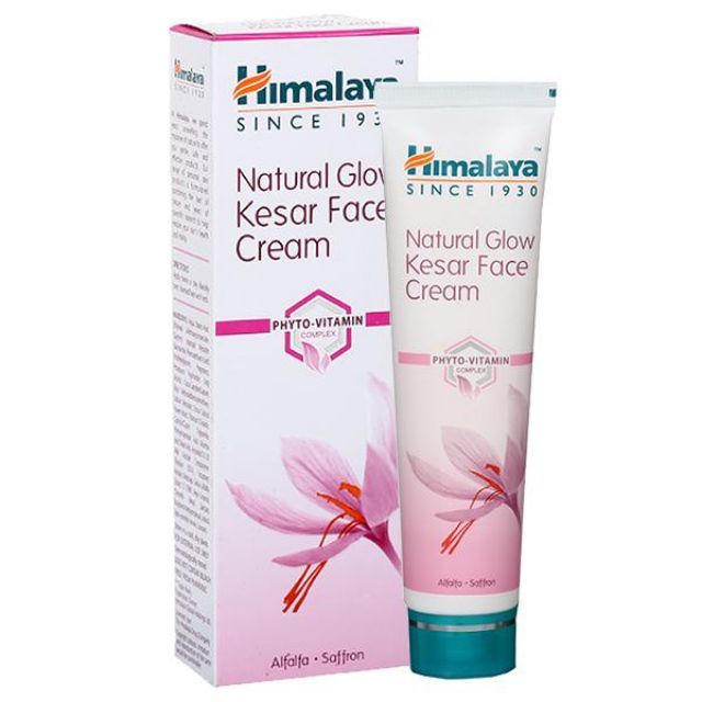 Himalaya Natural Glow (Kesar Face Cream) Fairness cream 50 กรัม  หิมาลายา แนชเชอรอล โกล์ว (คีซาร์ เฟซ ครีม) แฟร์เนส ครีม (ครีมปรับผิวเนียนสว่างใส)