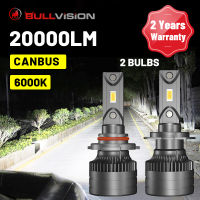 Bullvision H8 LED Headlamps 20000LM High Bright Canbus Error Free LED H7 H4 H11 HB3 HB4 H9 9005 9006 6000K Two-sided CSP Chips