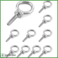 JAYNEBIO 10pcs 1/4 "-20X1" สลักเกลียวตา 304สแตนเลสสตีล M6 สลักเกลียวไหล่ ฮาร์ดแวร์สำหรับคลังสินค้า ทนทานสำหรับงานหนัก สลักเกลียวสำหรับยกตา เกรดทางทะเล