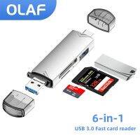 OTG 6-in-1Multifunction USB3.0 to Type C Adapter Connector TF SD Memory Card Reader Converter for Samsung Xiaomi POCO