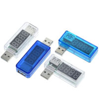 เครื่องวัดเครื่องทดสอบแรงดันไฟฟ้าล่าสุดที่ชาร์จมือถือ USB ดิจิตอลเครื่องชาร์จ USB ขนาดเล็กโวลต์มิเตอร์มิเตอร์วัดเปิดโปร่งใส