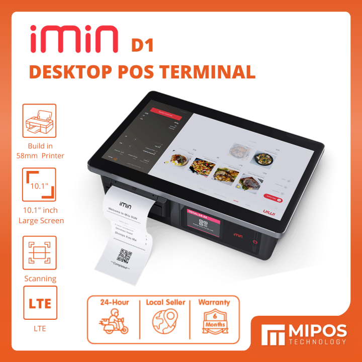 Imin D1 10 1inch Touchscreen All In One Desktop Terminal Android Pos