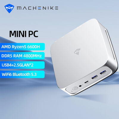 [การจัดส่งสามวัน]Machenike มินิคอมพิวเตอร์ Mini PC AMD Ryzen5 6600H 16G DDR5 RAM 512G SSD PCIE4.0 WiFi6 2023 ใหม่มินิคอมพิวเตอร์เดสก์ทอป