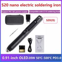 S20 (IS) Nano Electric Soldering Iron OLED 50℃-500℃ Electric Soldering Iron Compatible with C115 Soldering Head EU Plug