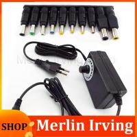 Merlin Irving Shop Universal Adjustable CCTV Power Supply Adapter AC 100-240V to DC 3-12V 3A 36W Charger 5.5x2.1mm Jack Plug DC Female Connector E1