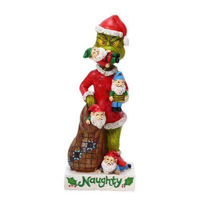 Microgood เอลฟ์เครื่องประดับรูปการ์ตูนกินเนื้อเครื่องตกแต่งตามเทศกาลวันคริสต์มาส,สัตว์มีผมสีเขียวกลายพันธุ์สำหรับเทศกาลคริสต์มาส