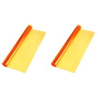 2X Film Headlight 30Cm X 120Cm Vinyl Car Orange