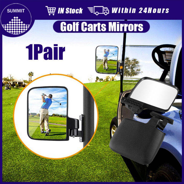 1Pair Adjustable Golf Cart Side Rear Mirror Reversing Club Car Ezgo