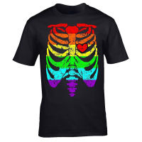 2023ใหม่แฟชั่น Funny Skeleton 3D T เสื้อผู้ชายผู้หญิง Rainbow Casual รอบคอแขนสั้นกีฬา T-Shirt