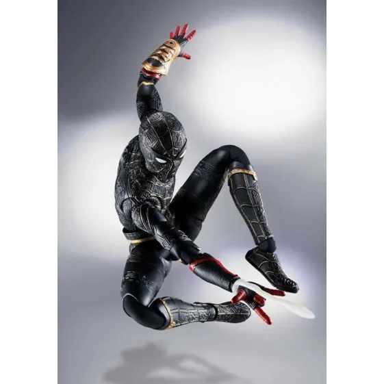 ️ NEW Spider Man Spiderman Black & Gold Suit No Way Home Marvel SHF   Figuarts Bandai​ # 