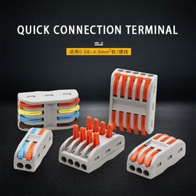 Hot Selling Quick Wiring Connector Universal Splitter Wiring Cable Push-In Can Combined Butt Home Terminal Block Wire Connector