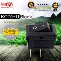 【✴COD✴】 xasb1934 Kcd11เปิด-ปิด2pin 10*15มม. 3a 250V 6a 125V 10X15เครื่องโยกเรือขนาดเล็กสวิตช์ไฟ Kcd1-11สีดำ