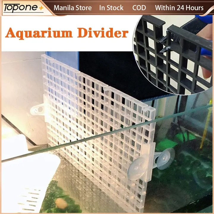 rium Divider Tray Plastic Grid Fish Tank Divider Filter Bottom
