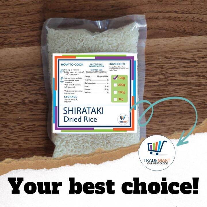 SHIRATAKI / KONJAC DRY RICE (100g) | Lazada PH