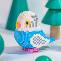 SC 8809-1 Animal World Blue Parrot Fly Bird Budgerigar 3D รุ่น Mini Diamond Blocks อิฐของเล่นสำหรับของขวัญเด็กไม่มีกล่อง