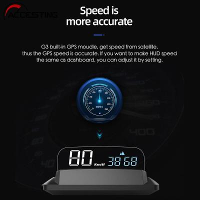 Universal Auto GPS HUD Head-Up Display Speedometer KMHKPM H400G รถ Speed Projector เข้ากันได้กับรถยนต์ทุกคันรถบรรทุก