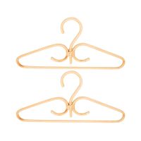 2Pcs Rattan Clothes Hanger Natural Rattan Hand-Woven 3 Hook Hanger for Home Wardrobe Clothing Store Decor