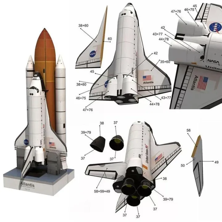 paper space shuttle model