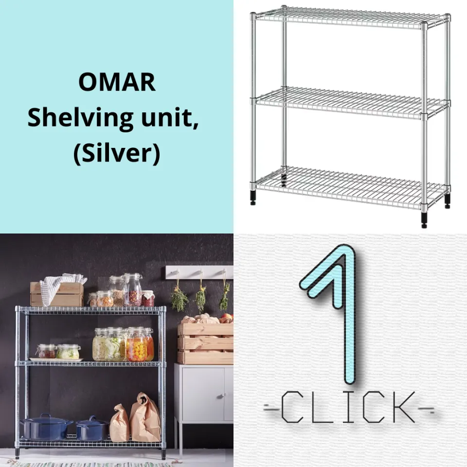OMAR Shelf unit, galvanized, Width: 36 1/4 - IKEA
