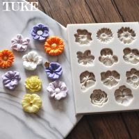 TUKE ดอกทานตะวันกุหลาบดอกไม้รูปร่างซิลิโคนบ้านเค้ก DIY ตกแต่งห้องครัวช็อคโกแลตแม่พิมพ์3D แม่พิมพ์เครื่องมือซิลิโคนแม่พิมพ์สำหรับเบเกอรี่