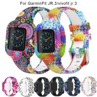 （Bar watchband） สายนาฬิกาซิลิโคนนุ่มสำหรับเด็ก JR3 Garmin Vivofit สายรัดแบบสปอร์ตพิมพ์ลายสายรัดข้อมือแบบมีเข็มขัดสำหรับ JR.3 JR3 GarminFit