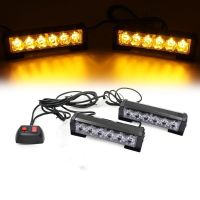 Car Truck Front Grille LED Strobe Warning Light Auto Police LED Flashing lights Bar Emergency Light Hazard Caution Lamp 12V