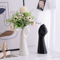 Nordic Flower Vase Ceramic Flower Pot Human Body Hand Tooth Shaped Garden Bonsai Planting Art Home Living Room Home Office Decor