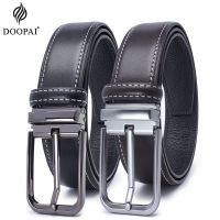 DOOPAI  Belt For Jeans Mens Genuine Leather Belt Designer Belt For Man Pin Buckle With Leather Strap Business Dress Male Belts Belts