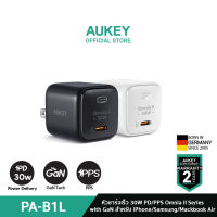 [สำหรับ iPhone 15] AUKEY PA-B1L Black หัวชาร์จเร็ว iPhone 14/13/12 Series 30W PD หัวชาร์จไอโฟน 30W หัวชาร์จ iPhone 14 , iPhone 13 รุ่น PA-B1L