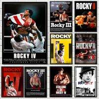 Rocky Balboa ฟิล์มโปสเตอร์มวยฟิตเนสภาพวาดผ้าใบ HD พิมพ์ภาพผนังศิลปะ Home Bar Cafe Room Decor