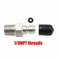 การเชื่อมต่อหัวอย่างรวดเร็ว Pcp 8มม. ตัวผู้1/8 Npt 1/8Bspp M8 M10ทางเดียวอุปถัมภ์สแตนเลสเติมปะเก็นฝาฝุ่นโอริง