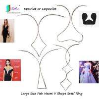 Wholesale Large Size Fish Heart V Shape Steel Ring Sew Wedding Dress Swimwear Evening Dress Bra Accessory Underwear Steel Ring Exercise Bands