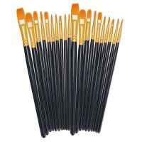 Paint Brushes Set 20 Pcs Round Pointed Tip Paintbrushes Nylon Hair Artist Acrylic Brush for Acrylic Oil Watercolol Face Nail Art