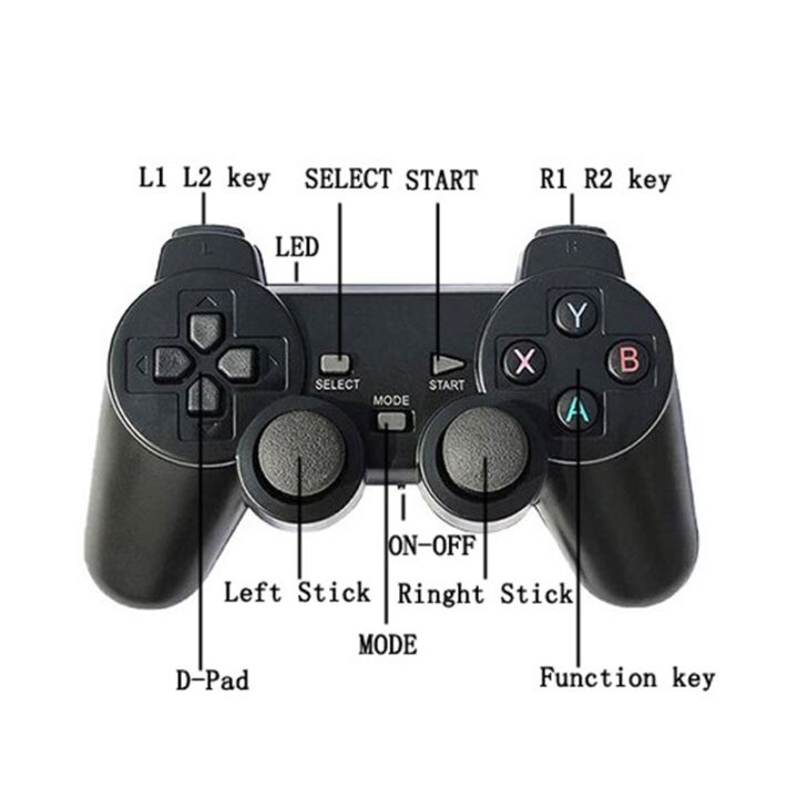 เกมแพดไร้สาย2-4ghz-สำหรับ-ps3-พีซี-กล่องทีวี-จอยสติ๊กควบคุมเกมโทรศัพท์สำหรับ-super-console-x-pro-คอนโทรลเลอร์เกมสีดำ